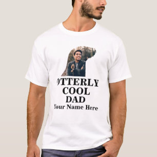 Custom cute otter shape photo Otterly cool dad T-Shirt