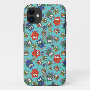 Custom Cute Owls iPhone 5 Case: Red, Blue, Green 11 Case