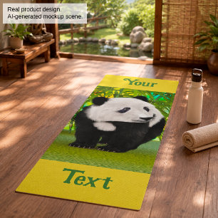 Custom Cute Panda Bear Kawaii Animal Lover Gift Yoga Mat