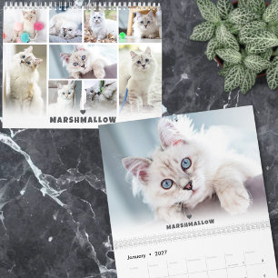 Custom Cute Pet Cat Photo Calendar