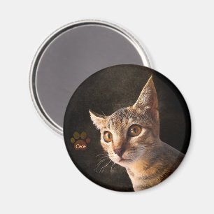 Custom Cute Pet Kitten Cat Dog Photo Template Magnet