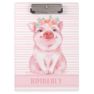 Custom Cute Pig Clipboard