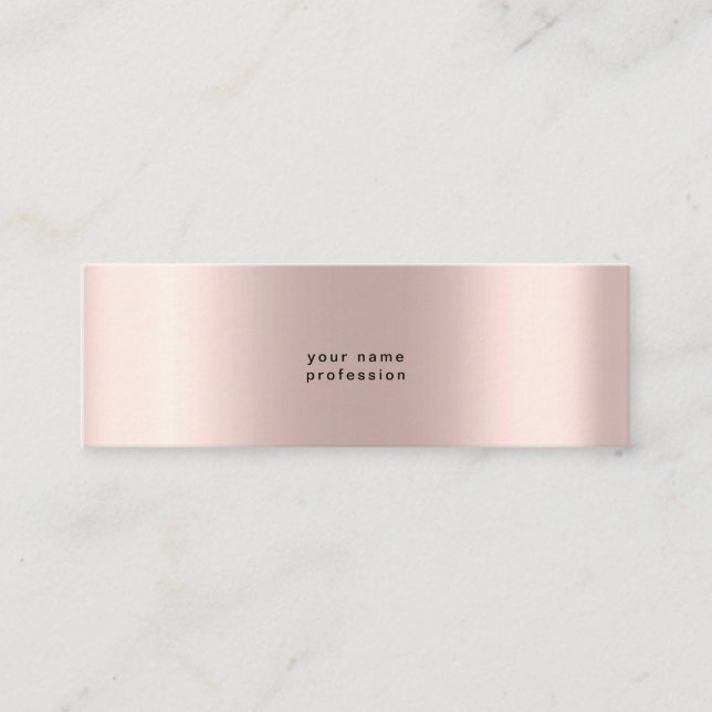 Custom Cute Pink Simple Mini Business Card (Front)