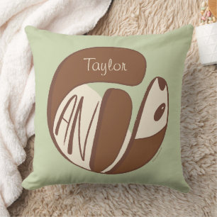 Custom Cute Rolling Big Panda Bear Nursery Throw Pillow