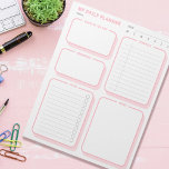 Custom Cute Simple Blush Undated Daily Planner Notepad<br><div class="desc">Transform Your Planning Experience with Our Fully Online Customizable, Undated Planner! Discover the perfect tool to organize your life with our fully online customizable, undated planner! Measuring 11 x 8.5 inches, this vertical notepad is designed to meet all your planning needs. Featuring 40 easy tear-away pages made from FSC certified...</div>