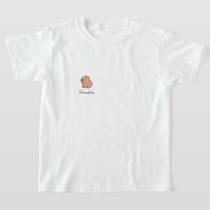 Custom Cute Smiling Capybara T-Shirt