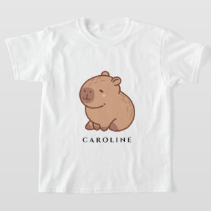 Custom Cute Smiling Capybara T-Shirt