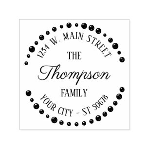 Custom Cute Trendy Modern Art Deco Circle Motif Self-inking Stamp