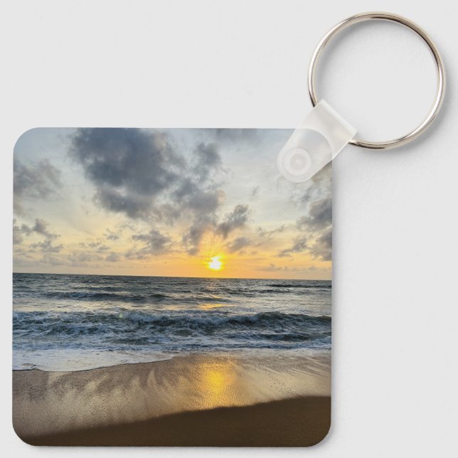 Custom Cute Two Photo Double Sided Personalized Ke Keychain (Back)