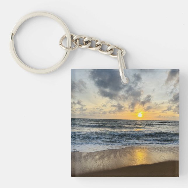 Custom Cute Two Photo Double Sided Personalized Keychain (Front)