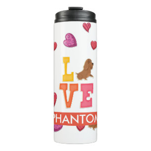 Custom Cute Valentine's Day Dachshund Dog Thermal Tumbler