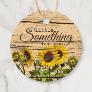 Custom Cute Vintage A Little Something Thank You Favour Tags