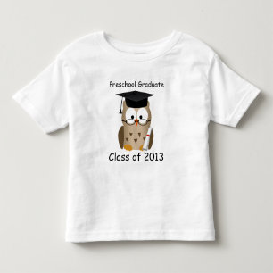 Custom Cute Wise Owl Preschool Graduate Kids Shirt