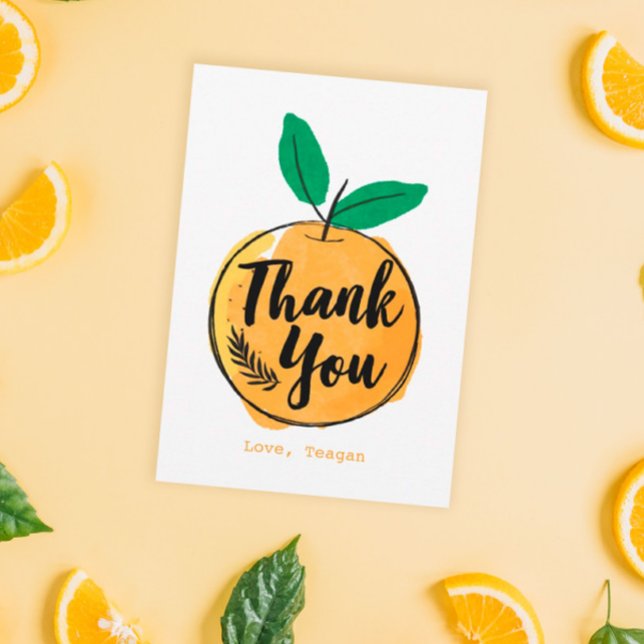 Custom Cutie Orange Thank You Card (Creator Uploaded)