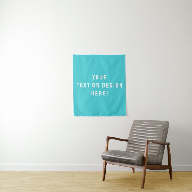 Custom Cyan-Blue Tapestry – Personalized for You (In Situ)