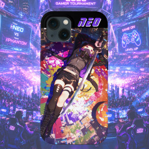 Custom Cyberpunk Anime Girl Ninja Kunoichi iPhone 13 Case