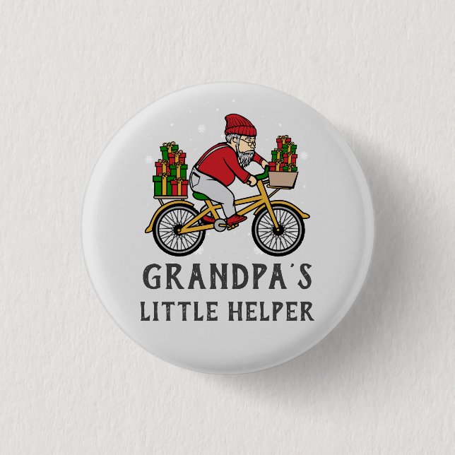 Custom Cyclist Christmas Matching Family 1 Inch Round Button (Front)