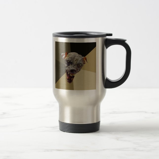 Custom Cynical Dog Travel Mug (Right)