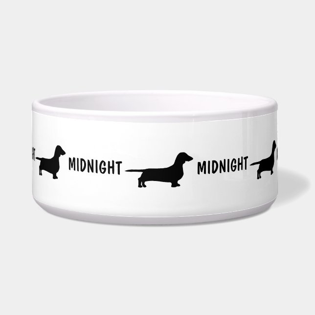 Custom Dachshund Dog Bowl (Front)