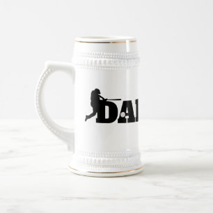 Custom Dad Baseball Beer Stein