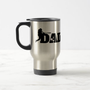 Custom Dad Baseball Travel Mug