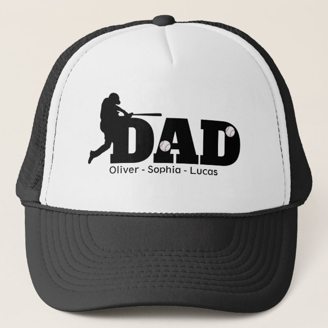 Custom Dad Baseball  Trucker Hat (Front)