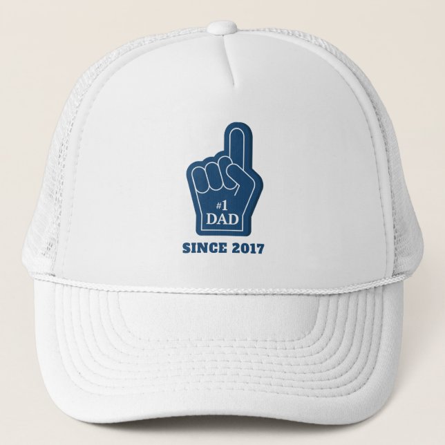 Custom Dad Birthday Fathers Day Keepsake Trucker Hat (Front)