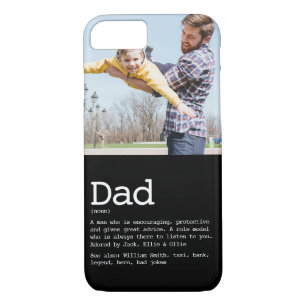 Custom Dad Definition Photo Modern Black Case-Mate iPhone Case