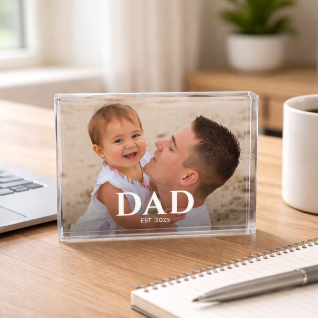 Custom Dad Established Modern Photo Block (Creator Uploaded)