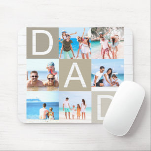 Custom Dad Father's Day Photo Collage Mouse Pad