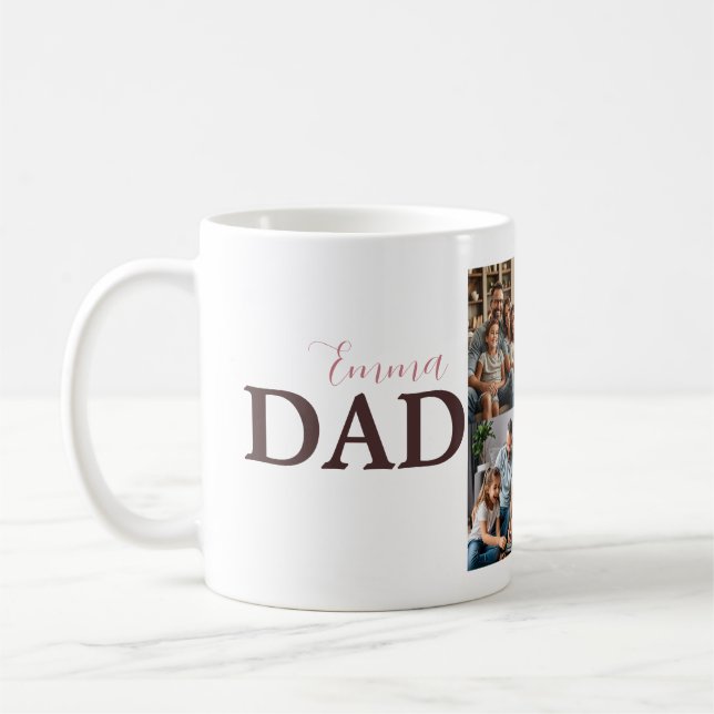 Custom Dad Mug with Photo and Child’s Name (Left)