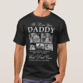 Custom Dad Photo Collage T-Shirt (Front)