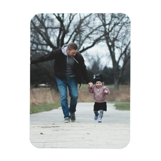 Custom Dad Photo Fridge Magnet (Vertical)