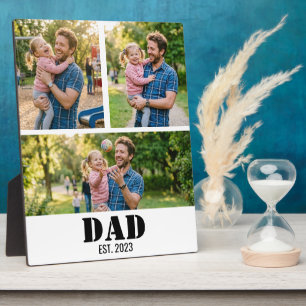 Custom Dad Year  Established 3-Picture Photo  Plaque