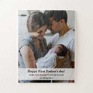 Custom Daddy Family Photo First Father's day Jigsaw Puzzle