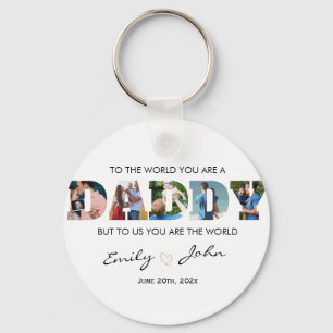  Custom Daddy Father's Day Photo Collage Keychain