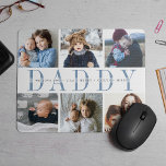 Custom Daddy Father's Day Photo Collage Mouse Pad<br><div class="desc">Create a cool custom gift for the best dad around with this photo collage mousepad. Use the templates to add 6 photos,  and personalize with his children's names or a custom message in the centre,  overlaid on "DADDY" in soft blue-grey lettering. Makes an awesome unique gift for Father's Day!</div>
