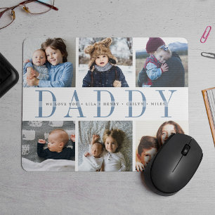 Custom Daddy Father's Day Photo Collage Mouse Pad
