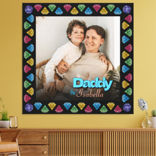 Custom Daddy & Me Photo Keepsake – Personalized  Canvas Print