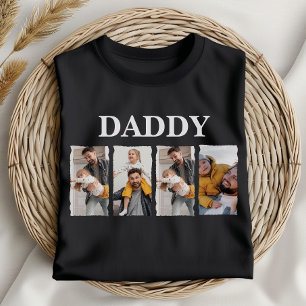 Custom Daddy Photo Collage Personalized Gift T-Shirt