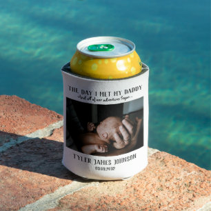 Custom Daddy Photo First Father's Day Can Cooler