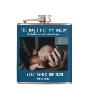 Custom Daddy Photo First Father's Day Flask