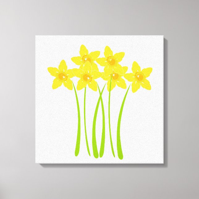 Custom Daffodils Floral Master Gardener Canvas Print (Front)