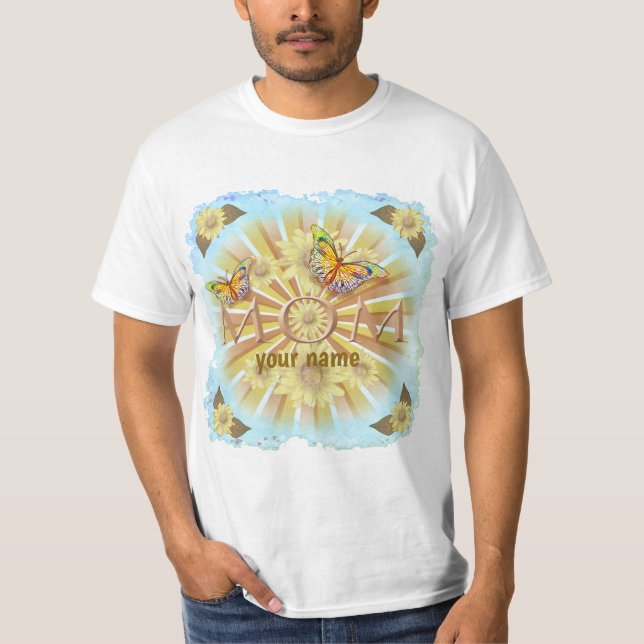 Custom Daisy Mom  T-Shirt (Front)
