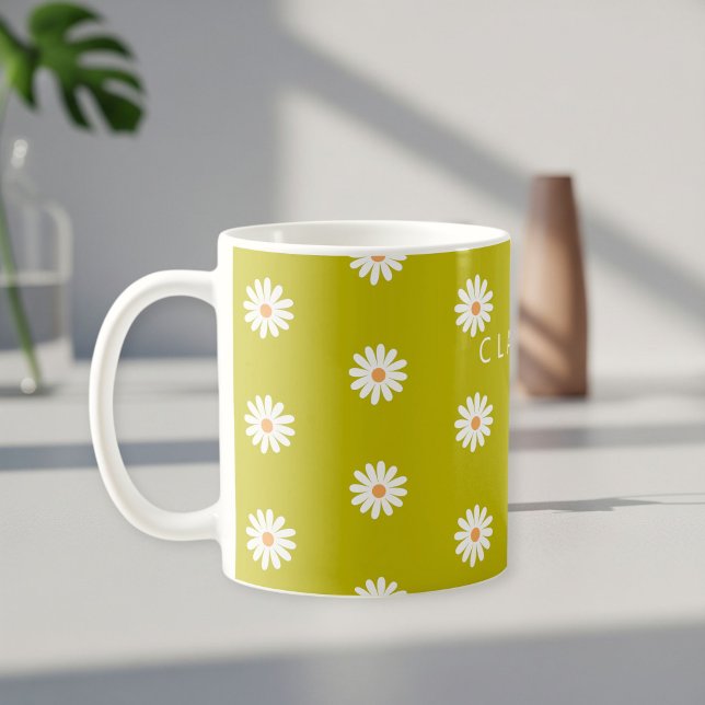 Custom Daisy Mug with Name for Women, Female Daisy (Créateur téléchargé)
