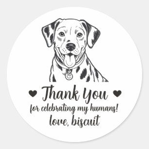 Custom Dalmatian Dog Wedding Favour Stickers