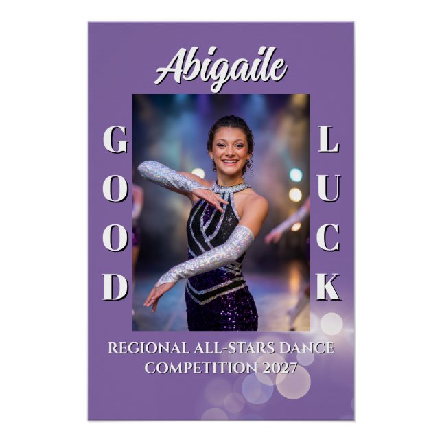 Custom Dance Competition Good Luck Poster (Front)