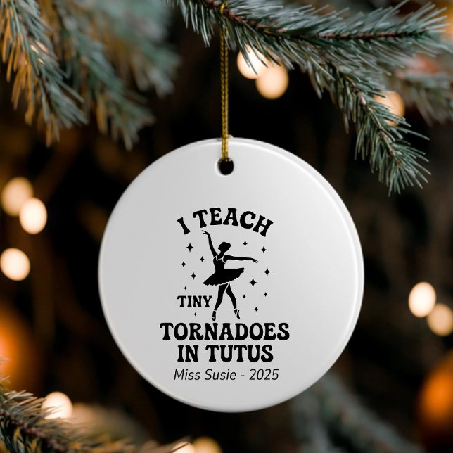Custom Dance Ornaments, Personalized Ballet Tap Ceramic Ornament (Creator Uploaded)