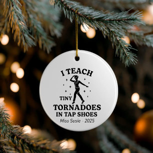 Custom Dance Ornaments, Personalized Ballet Tap Ceramic Ornament