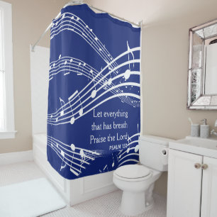 Custom Dark Blue Music Notes Christian